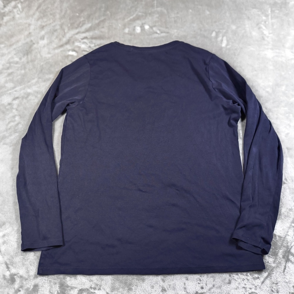 Uniqlo Helmut Lang Shirt Womens XL Blue Supima Long Sleeve Collaboration Stretch - Picture 2 of 7